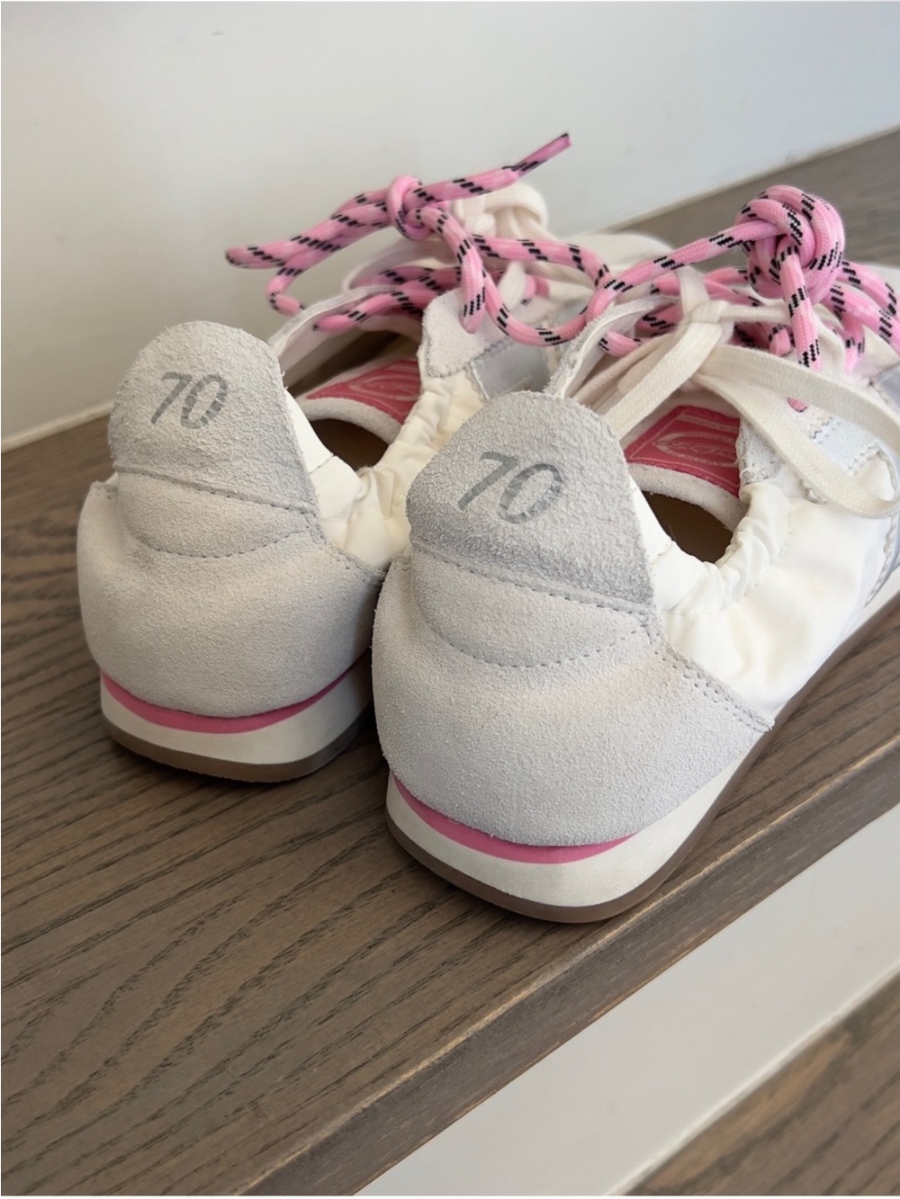 Anthropologie Back 70 Rocket Sneakers in Ice White and Pink - Picture 4 of 8